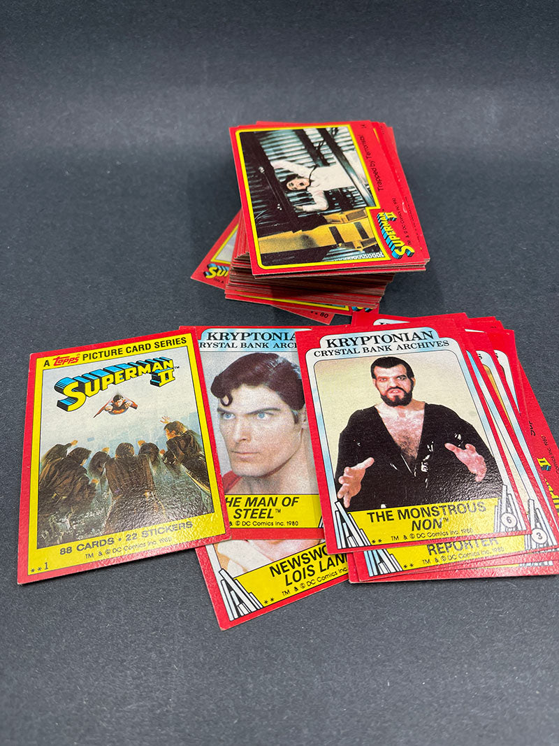 Superman II Trading Cards - 1980 Full 88-Card Set - VG+